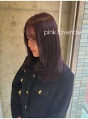 ピンクラベンダー　ブリーチ一回～