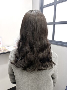 着物ヘア/大人ガーリー/ダークアッシュ/似合わせカット/岡山