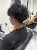 花田/メンズ波巻きツイストスパイラルパーマ刈り上げ下北沢韓国