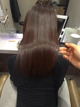 グリン 栄(grin) 髪質改善カラー　ピンクブラウンカラー