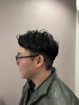 レンネ(Renee) メンズカットパーマ《爽やかアップバングミックスパーマ》