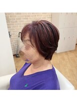 テーラヘアー 公津の杜店(TELA HAIR)&nbsp;ショートボブ×白髪ぼかしハイライト