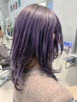 テトヘアー(teto hair) ラベンダーアッシュ、ミディアムウルフ、ラベンダーベージュ