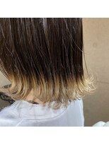 カラリア(COLORIA)&nbsp;【毛先・裾カラー】透明感あふれるライトベージュ