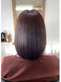 【Sec. hair design 水戸】縮毛矯正+オイルグロスカラー
