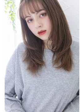 アジールヘア 所沢プロペ通り店(agir hair) シースルーバング薄い前髪10代20代ブリーチ