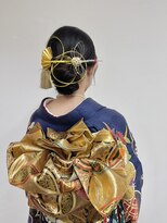 ベルクープス 天王寺店(Belle Coupes) 【BelleCoupes】着物卒業式ヘア成人式ヘア 水引アレンジまとめ髪