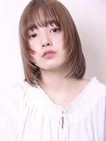 ヨファ ヘアー 芦屋店(YOFA hair) 似合わせ小顔前髪うる艶ストレートセミディピンクベージュ0906