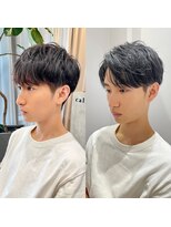 カルナ バイ エルモ(calna by ELMO)&nbsp;スーツ短髪ツーブロック束感モテる黒髪シークレットパーマ流行