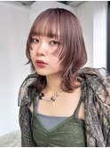 レイヤーカットオリーブベージュニュアンスカラー_9721