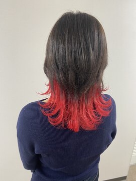 ウェーブ(WAVE) ハイレイヤーウルフ/インナーレッド/クラゲヘアー