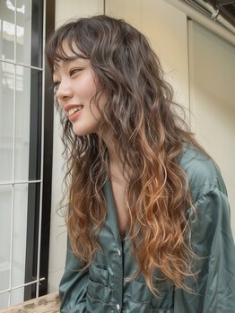 ヴィムヘアー 天神店(VIM hair)の写真/コスメやデジパが人気♪傷みにくい薬剤で理想のスタイルを実現！新しい自分に出会えるサロンです◎