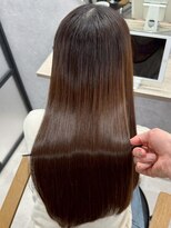 ハーシーバイアポロ 相模大野(HERSHE by apollo) x髪質改善/ホワイトグレージュ/レイヤーカット/チェリーブラウン