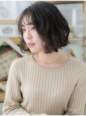 ■黒髪アッシュブラックふんわりAラインボブ314川口20代30代40代