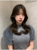 ミニウルフレイヤーカット顔周り前髪韓国ミディアムロング/銀座