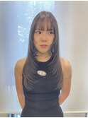 ロングレイヤー レイヤーカット 韓国風レイヤー 顔まわりカット
