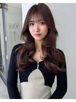 リス バイ ソヨン(Lis by SOYON)&nbsp;レイヤーカットワンカールセミディシアカラーオリーブベージュ