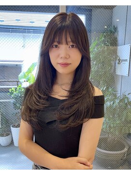 グリーン 町田(green) 【ミディアム】ワンカールで簡単小顔レイヤー