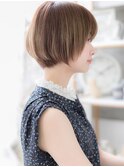 斜めバング小顔前下がりマッシュボブショートA3上尾20代30代