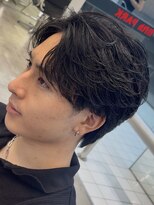 フィフス(fifth)&nbsp;原宿フェザーパーマニュアンスパーマメンズパーマセンターパート