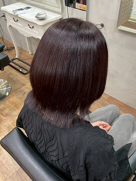 ヘアプレイスソル (HAIR PLACE SoL) ミディアム/ボブ/透明感ダークブラウン