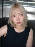 イメチェン/ピンクベージュ/アンブレラカラー/前髪/渋谷