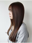 ナチュラルストレート/透明感/アースカラー/ワンカール/清須
