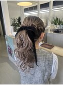 ヘアセット/ヘアアレンジ/ポニーテール/卒業式