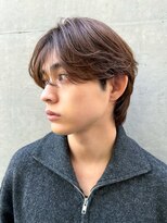 メンズヘア ガーデン 銀座(Men's hair GARDEN)&nbsp;センターパートスパイキーショートフェザーパーマダークアッシュ