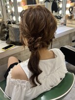 ヘアメイク エンカレッジ(HAIR MAKE encourage) サイドお団子巻き下ろし/ヨシンモリ