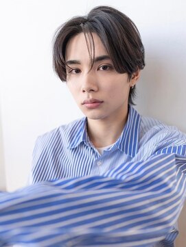 ケアリー 大泉学園(Carelly) ツイストパーマ七三オールバックマッシュウルフスリークショート