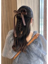 リエル 札幌大通(Lielle) お呼ばれアレンジ/カチモリハーフアップ