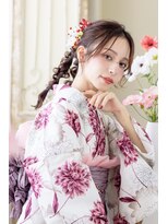 ヘアメイクサロンシャルメ(Hair Make Salon CHARMER) ツイン編み下ろしポニー