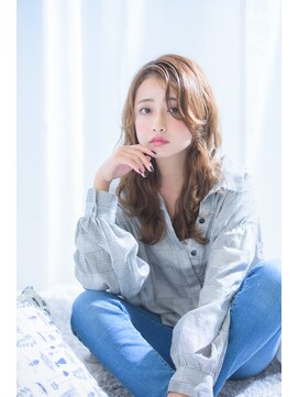 ネオリーブ ジューク 日吉店(Neolive JuQ) 透け感たっぷりグレージュセミロング