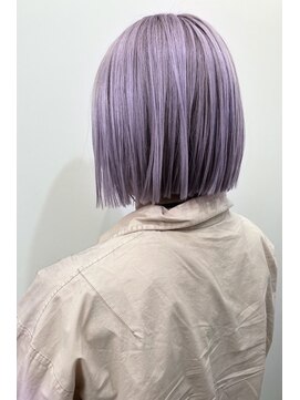 ラフ 原宿(L.a.a.g.f harajuku) ラベンダーアッシュ ラベンダーミルクティー ボブ@原宿