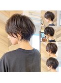 大人美人ショート 大人可愛い 小顔前下がり アッシュ 川崎
