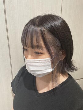 アクイール ピュール ヘア(Accueillir Pur hair) フェイスフレーミングカラー☆大人かわいい外ハネボブ