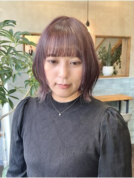 スパイス(SPICE) ラベンダーカラー×ぷつっとボブ