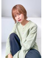 リトル 渋谷(little)&nbsp;ブリーチなしダブルイルミナカラーxくびれ外はねボブ