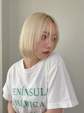 ウェルク(welc) レイヤーボブ/前上がりボブ/ブロンド/ダブルカラー