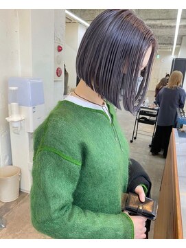 ガレージ バイ グリーン 原宿 表参道(Garage by green) 【loki】ハイトーン×ボブ