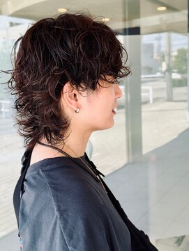 フラワーズアンドレコーズ(Flowers&Records) メンズ風マッシュウルフ×ツイストピンパーマ