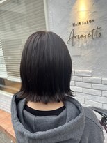 アマレット(Amaretto) 【モカグレージュ×外はねボブ】