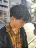 黒髪/雰囲気パーマ/おしゃれ/ツーブロマッシュ