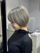 エトラ 渋谷店(etora)&nbsp;after→Before※右スワイプ小顔◎ネビージュ ショートボブ前髪