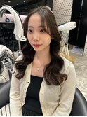 ロングパーマ/コテ巻き風パーマ/大きめパーマ/韓国ヘア
