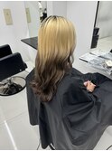 全頭ブリーチからつくる逆グラデーションカラー