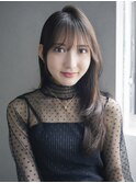 美髪韓国ヘア顔周りレイヤーロングウルフレイヤー_F90214