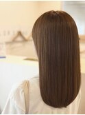 マロンベージュ透明感カラー/髪質改善/ヘアカラー/ブリーチなし