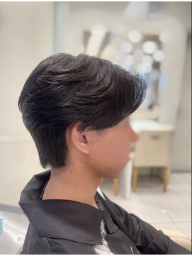 アッシュ 池袋店(Ash) センターパート/曲がる縮毛矯正/メンズ縮毛矯正 #池袋駅